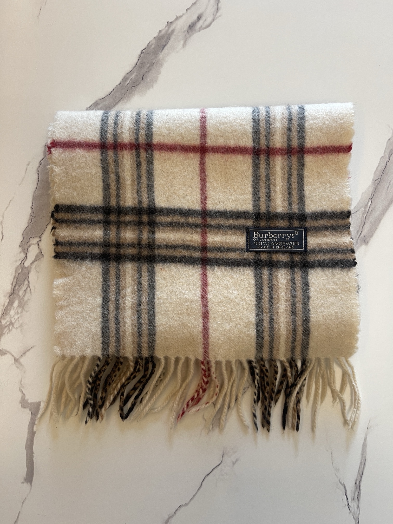 Burberrys of London Vintage Schal – Nova Check, Lammwolle – Foto 2