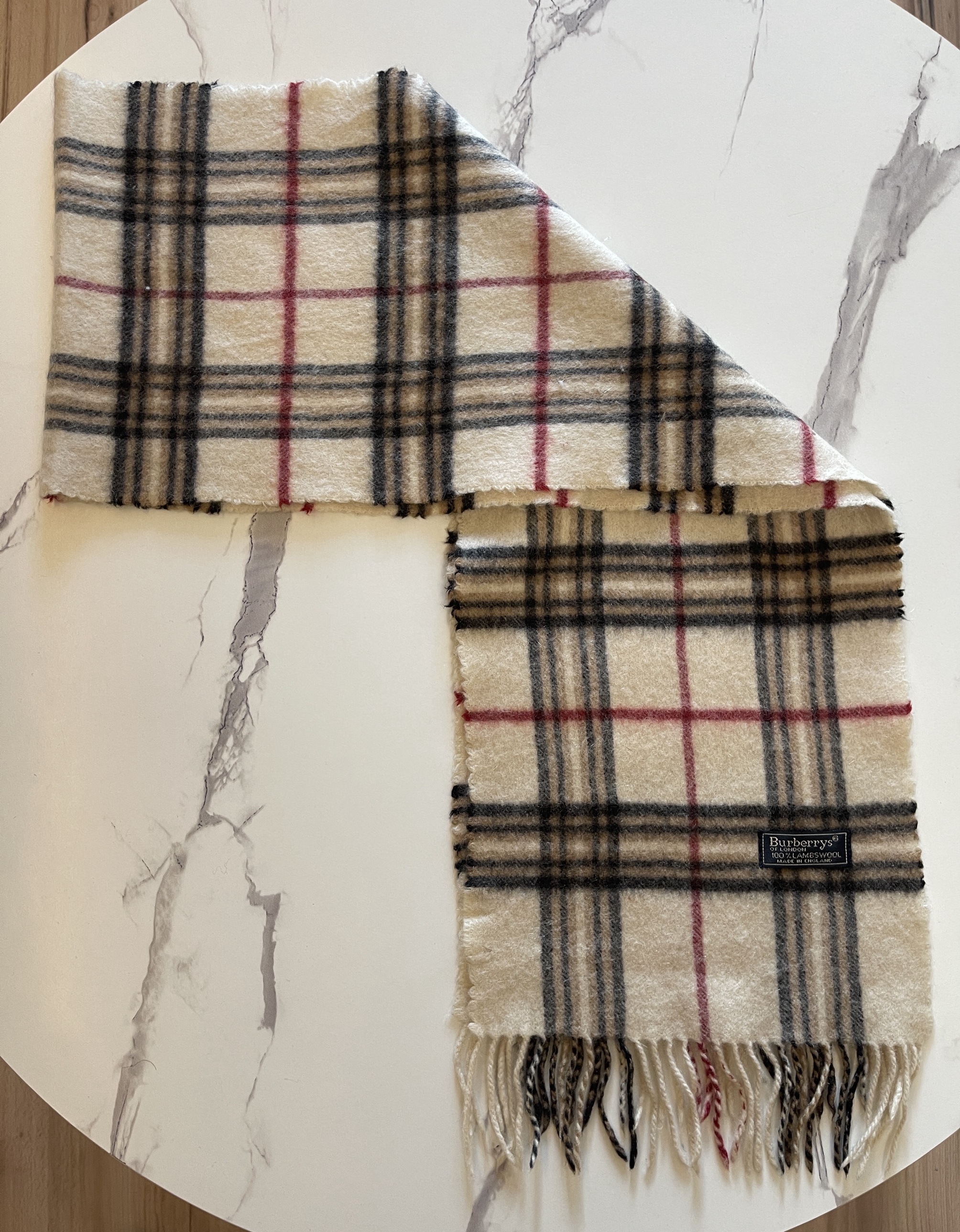 Burberrys of London Vintage Schal – Nova Check, Lammwolle – Foto 3